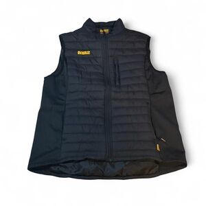 DeWalt Black Puffer Zip up Vest Built tough